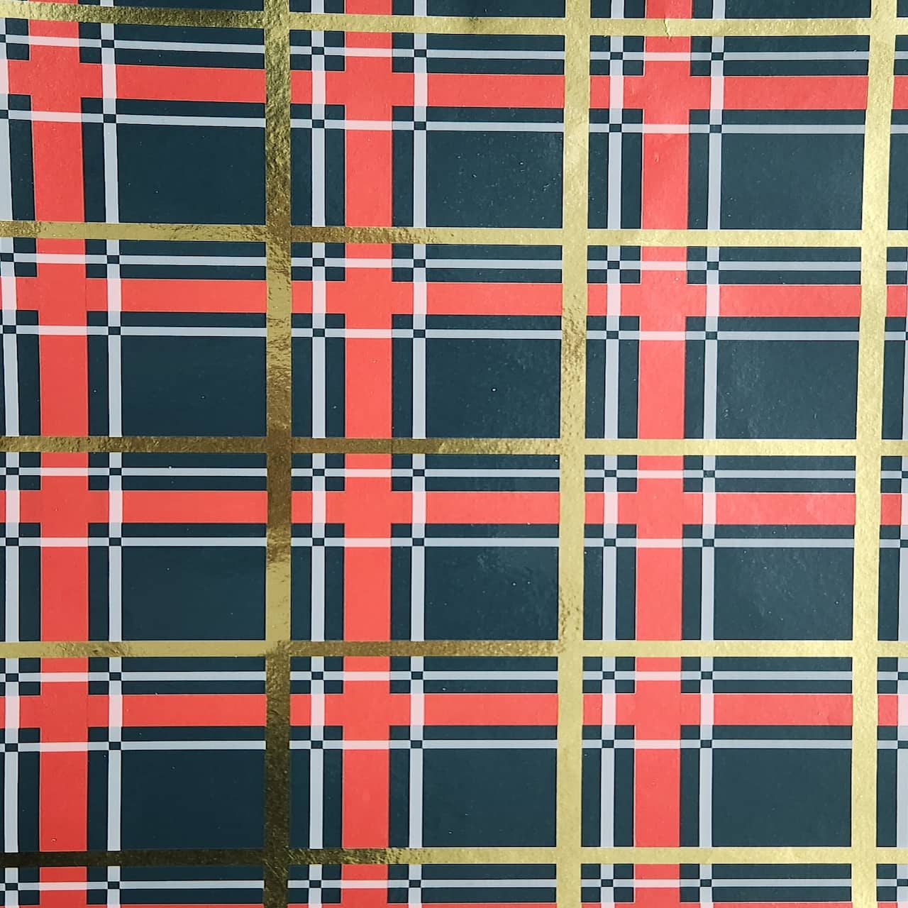 Green Check Kraft Premium Gift Wrap by Celebrate It™